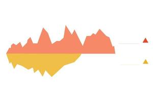 Flat budget report. Illustration of infographic business, graph and diagram planning vector