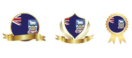 Falklandm Islands flag icon . web icon set . icons collection flat. Simple vector illustration.