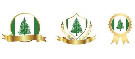 norfolk island flag icon . web icon set . icons collection flat. Simple vector illustration.