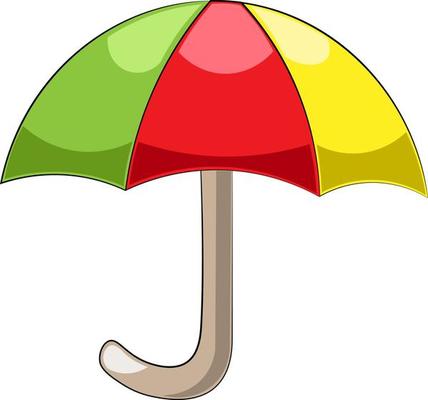 Single element Umbrella. Draw illustration in color