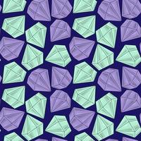 Seamless pattern with blue and purple diamonds vector