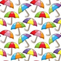 Seamless vector pattern with colors little umbrella