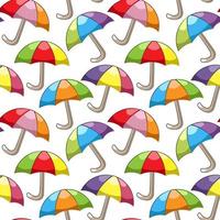 Seamless vector pattern with colors little umbrella