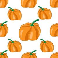Seamless vector pattern with little orange pumpkin