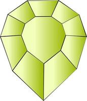 Single element Diamond. Draw illustration in color vector