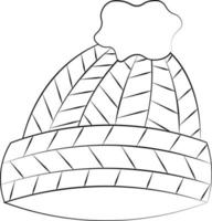 sombreros de un solo elemento. dibujar ilustraciones en blanco y negro vector