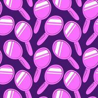 Seamless vector pattern with outline pink mirror