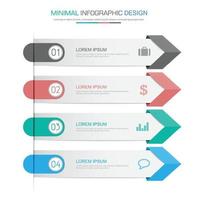 plantilla de infografía empresarial con icono, elemento de diseño vectorial vector