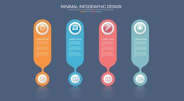 plantilla de infografía empresarial con icono, ilustración de diseño vectorial vector