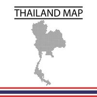 Free Thailand Map Dot vector design with country flag geography editable