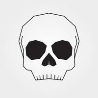 skull graphic artwork vector in modern minimal style