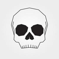 skull graphic artwork vector in modern minimal style