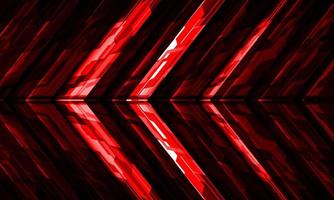 abstracto rojo cyber flecha tecnología geométrica patrón futurista dirección en blanco diseño moderno creativo fondo vector