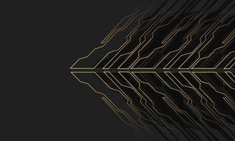 Abstract gold line cyber arrow futuristic technology with blank space design modern creative background vector