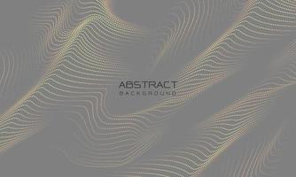 luz de movimiento de curva de onda de puntos de oro 3d abstracto en negro con diseño de espacio en blanco vector de fondo de tecnología futurista moderna