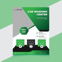 Car cleaning business promotion flyer template vector