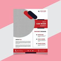 Car washing business promotion flyer template fully editable vector