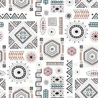 African art decoration pattern tribal geometric shapes seamless background. vector