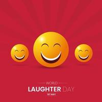 World laughter day social media post vector