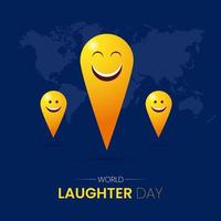 publicación en redes sociales del día mundial de la risa vector