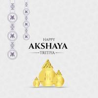 feliz akshaya tritiya festival publicación en redes sociales vector