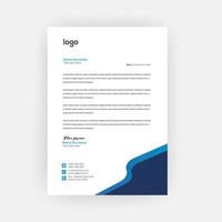 Professional business style letterhead template design vector