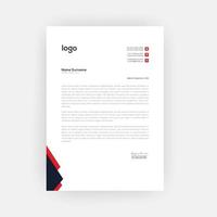 Professional business style letterhead template design vector