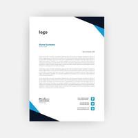 Professional business style letterhead template design vector