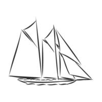sailboat vector sketch