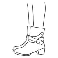 bosquejo del vector de botas