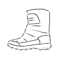 bosquejo del vector de botas