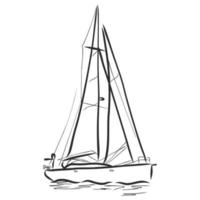 dibujo vectorial de velero vector