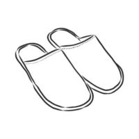 home slippers vector sketch