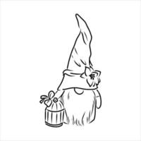 gnome vector sketch