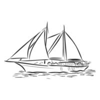 sailboat vector sketch