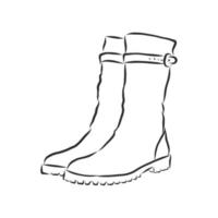 bosquejo del vector de botas