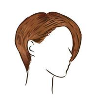 women's hairstyle vector sketch