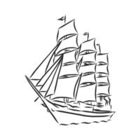 sailboat vector sketch