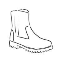 bosquejo del vector de botas