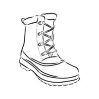 bosquejo del vector de botas