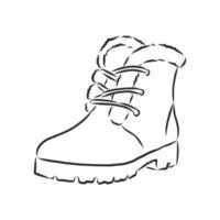 bosquejo del vector de botas