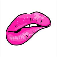 women's lips vector sketch