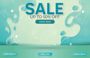 sale banner with blank space for product sale with blue background design vector