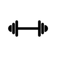 barbell icon vector. sports equipment, weight lifting. simple flat shape vector