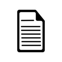 vector de icono de papel de documento. forma plana simple aislada
