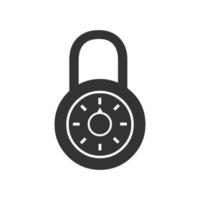 padlock icon vector. used for safe locks, security codes, privacy restrictions and more. vector
