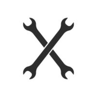 wrench icon vector. flat simple shape vector