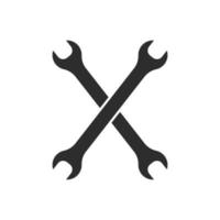 wrench icon vector. flat simple shape vector