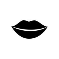 vector de icono de labios. parte del cuerpo humano, símbolo de labios