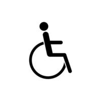 vector icon of a person with a wheelchair. road signs for the lame, the disabled, and so on